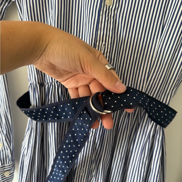 Polo by Ralph Lauren Navy and White Striped Shirt - Picture 4 of 4